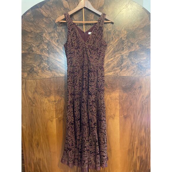 DRESS the POPULATION Elisa Lace Midi Dress PARTY COCKTAIL Size Small S - Picture 3 of 10